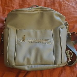 Fawn design big diaper bag in Grey Gray